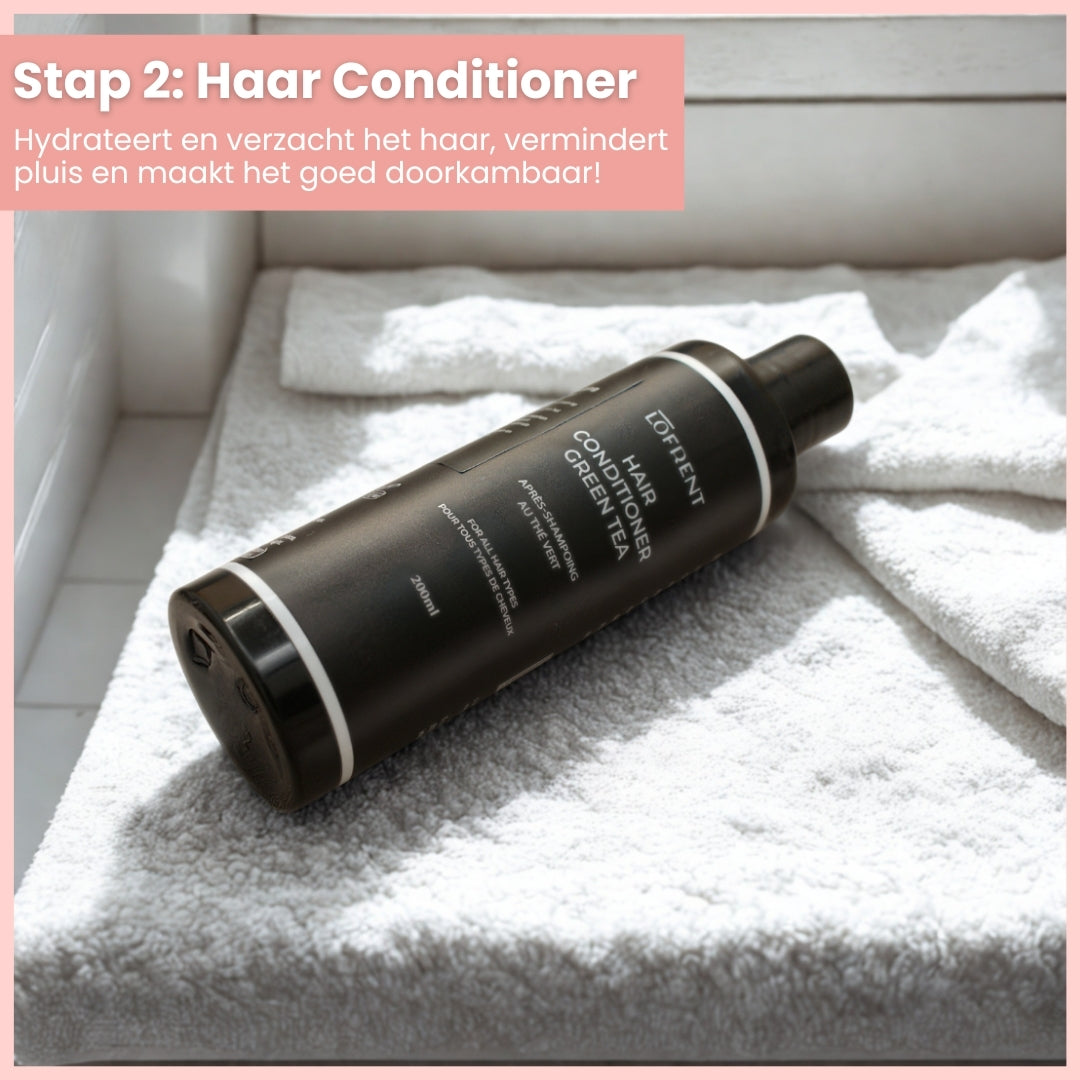 4-in-1 Haircare Set: Shampoo, Conditioner, Masker en Haarserum Groene Thee