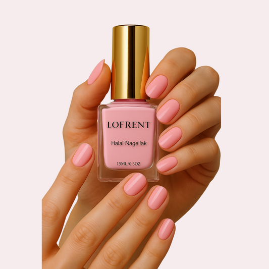 Halal Nagellak op Waterbasis - Peel-Off- 15ML- Aura Pink - Lofrent Cosmetics