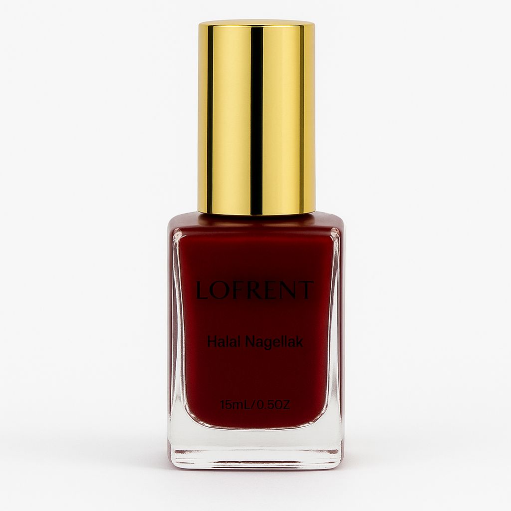 Halal Nagellak op Waterbasis - Peel - Off - 15 ML- Velvet Bordeaux - Lofrent Cosmetics