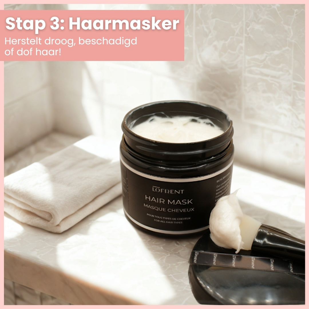 4-in-1 Haircare Set: Shampoo, Conditioner, Masker en Haarserum Groene Thee