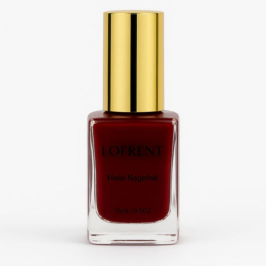 Halal Nagellak op Waterbasis - Peel - Off - 15 ML- Velvet Bordeaux - Lofrent Cosmetics